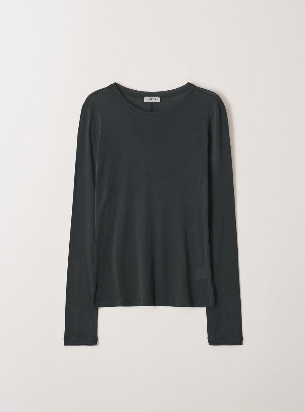 2ND_LAYERED SLEEVE TOP - CHARCOAL