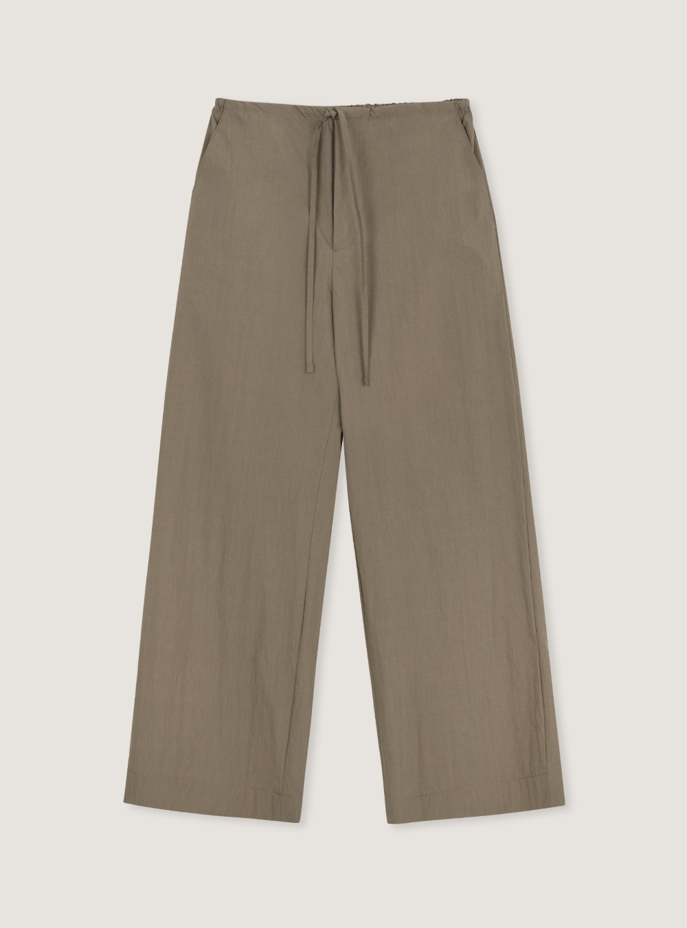 2ND_SUMMER COTTON STRAIGHT PANTS - BROWN