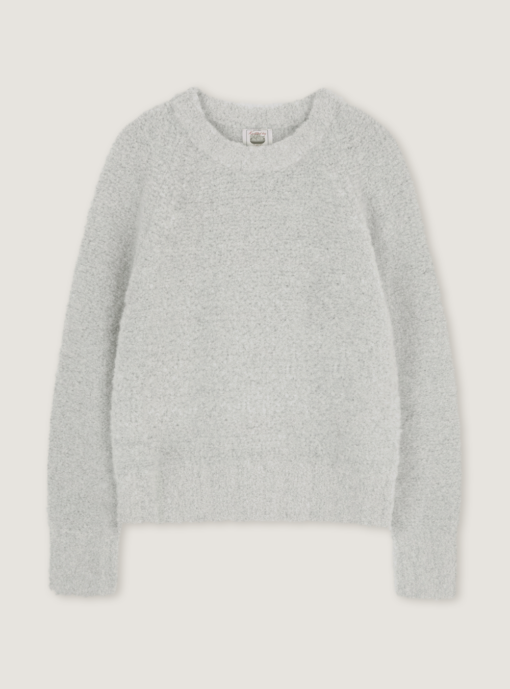 BOUCLE ROUND PULLOVER - GRAY