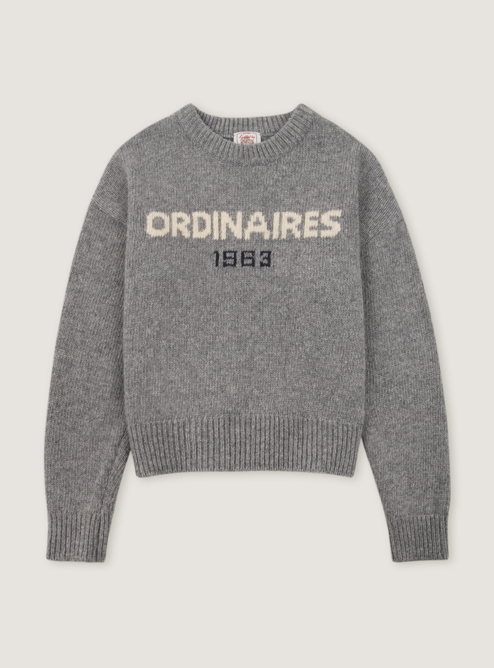3RD_LETTERING WOOL PULLOVER - GRAY