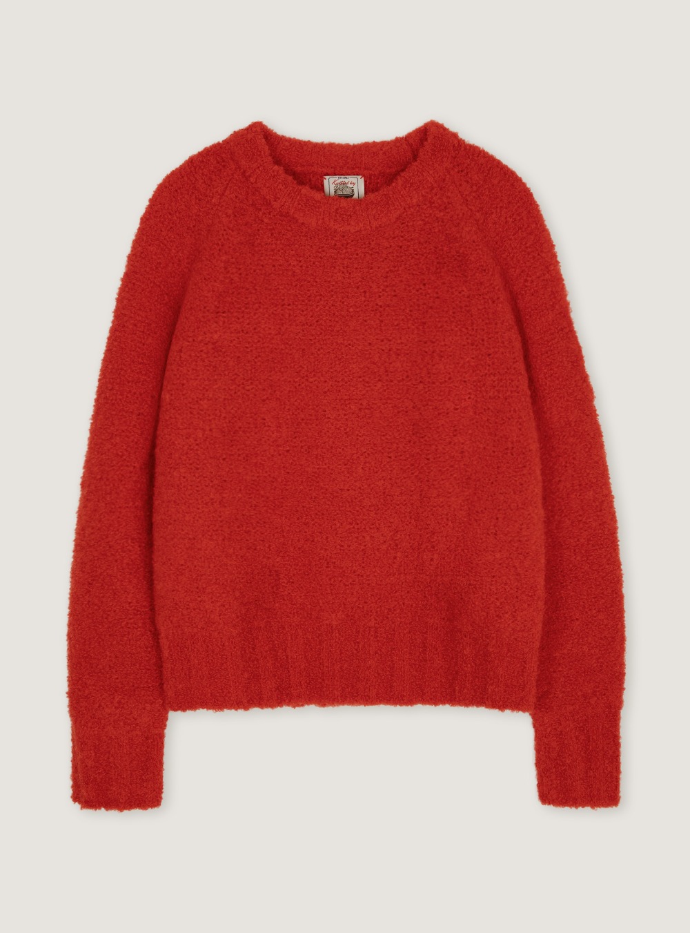 3RD_BOUCLE ROUND PULLOVER - RED